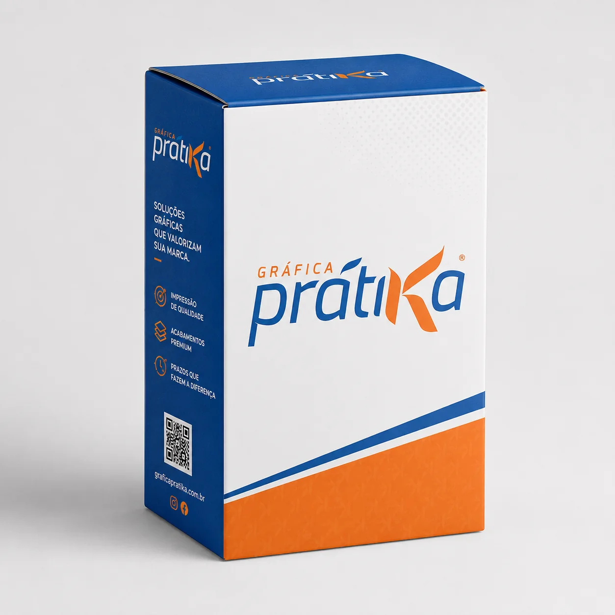 Caixa de papel A4 de fabricação própria da Gráfica Prátika